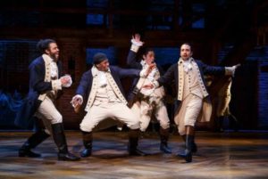The mega Broadway hit Hamilton - now without muskets. Guess they forgot Hamilton died in a duel. With firearms.